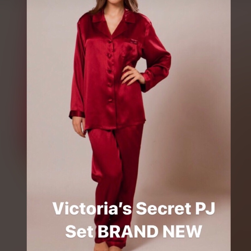 Red Silk Victoria’s Secret Pj set